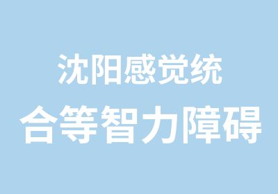 沈阳感觉统合等智力障碍