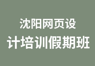 沈阳网页设计培训假期班