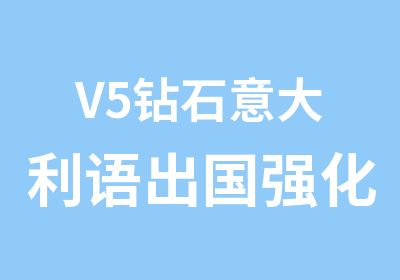 V5钻石意大利语出国强化课程