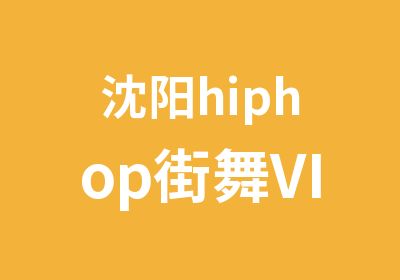 沈阳hiphop街舞VIP小班培训