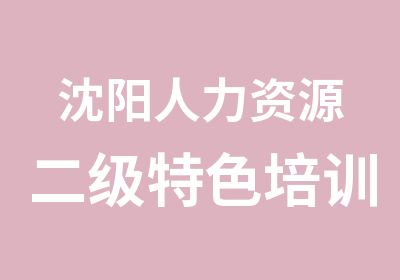 沈阳人力资源二级特色培训