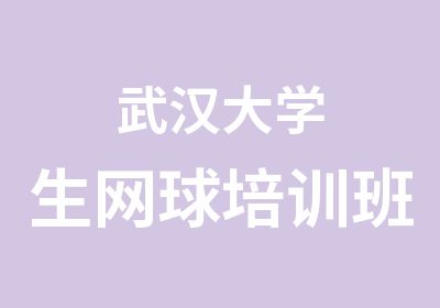 武汉大学生网球培训班