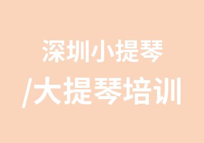 深圳小提琴/大提琴培训