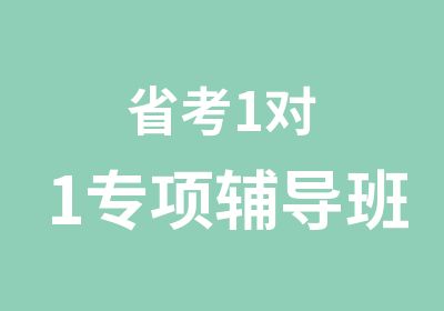 省考1对1专项辅导班