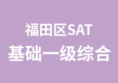 福田区SAT基础一级综合学习班