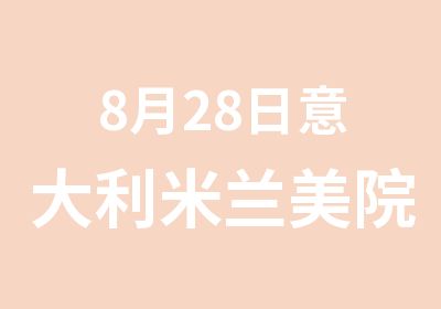 8月28日意大利米兰美院教授来华面试直招