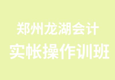 郑州龙湖会计实帐操作训班