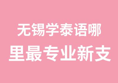 无锡学泰语哪里专业新支点泰语V