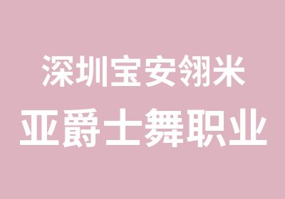 深圳宝安翎米亚爵士舞职业培训班