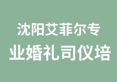 沈阳艾菲尔专业婚礼司仪培训