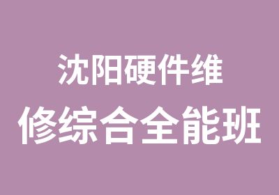 沈阳硬件维修综合全能班