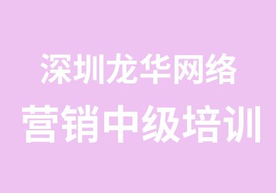 深圳龙华网络营销中级培训班