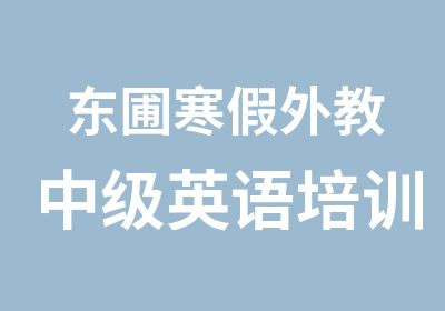 东圃寒假外教中级英语培训学习班