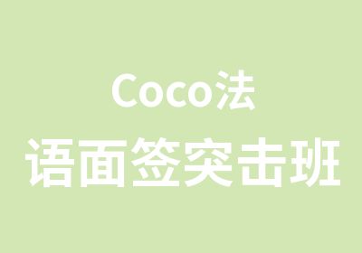 Coco法语面签突击班