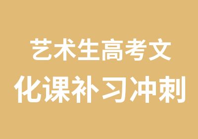 艺术生高考文化课补习冲刺招生简章