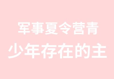 军事夏令营青少年存在的主要问题