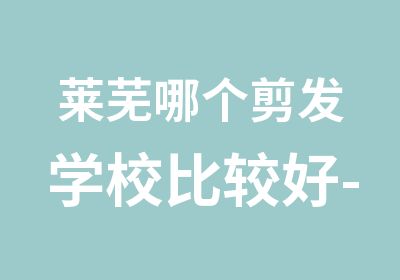 莱芜哪个剪发学校比较好-枣庄学习盘发哪里