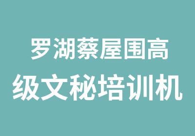 罗湖蔡屋围文秘培训机构