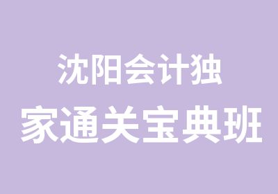 沈阳会计通关宝典班