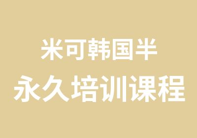 米可韩国半永久培训课程