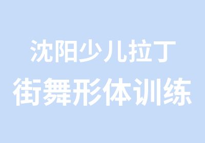 沈阳少儿拉丁街舞形体训练