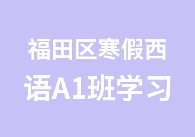 福田区寒假西语A1班学习