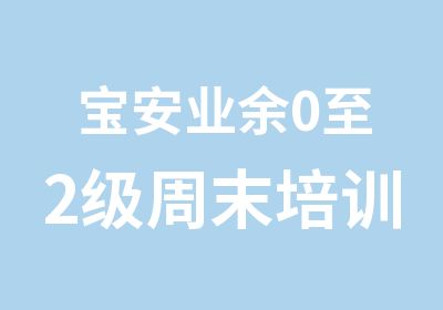 宝安业余0至2级周末培训班