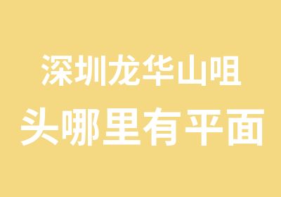 深圳龙华山咀头哪里有平面设计培训需要多少