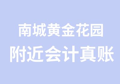 南城黄金花园附近会计真账实操速成班