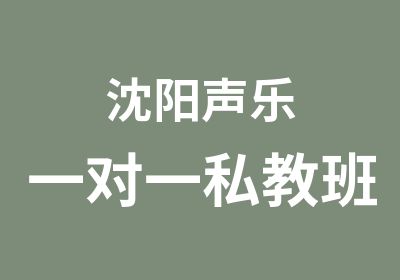 沈阳声乐私教班