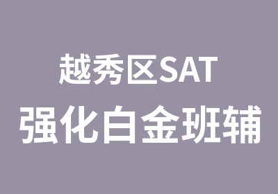 越秀区SAT强化白金班辅导