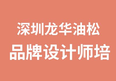 深圳龙华油松品牌设计师培训学校