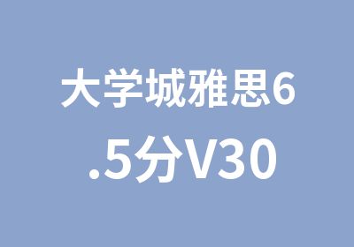 大学城雅思6.5分V30全程班培训