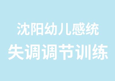 沈阳幼儿感统失调调节训练课程