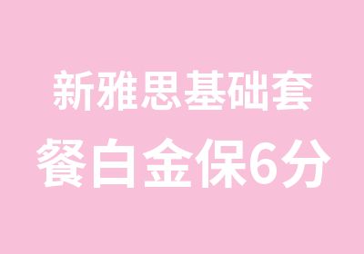 新雅思基础套餐白金保6分班