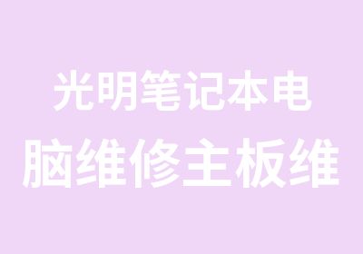 光明笔记本电脑维修主板维修显示器维修