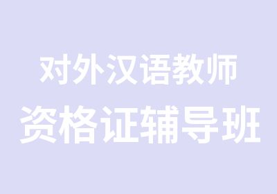 对外汉语教师资格证辅导班可达70万