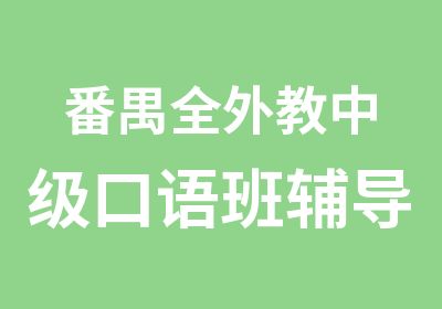 番禺全外教中级口语班辅导