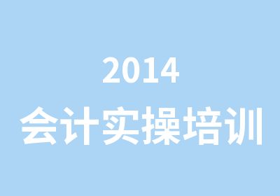 2014会计实操培训