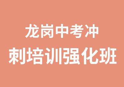 龙岗中考冲刺培训强化班