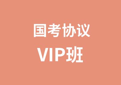 国考协议VIP班