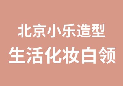 北京小乐造型生活化妆白领妆容定制班