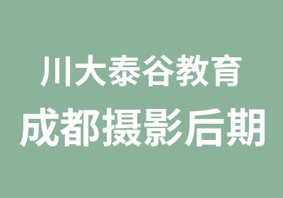 川大泰谷教育成都摄影后期修片班培训学