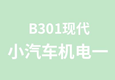 B301现代小汽车机电一体化维修技术大