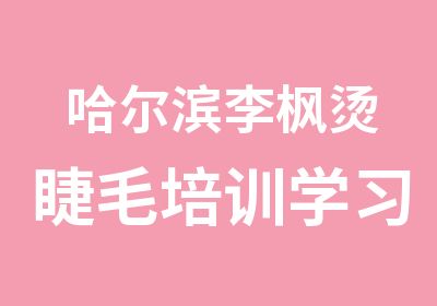 哈尔滨李枫烫睫毛培训学习课程200元