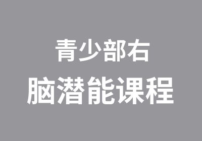 青少部右脑潜能课程