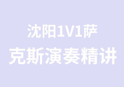 沈阳1V1萨克斯演奏精讲课程