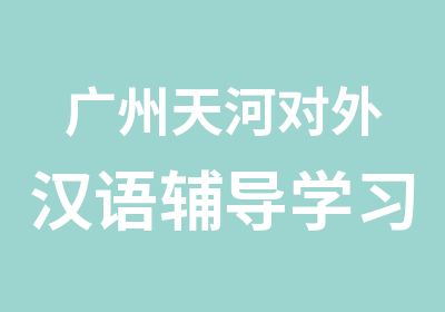 广州天河对外汉语辅导学习班