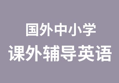 国外中小学课外辅导英语