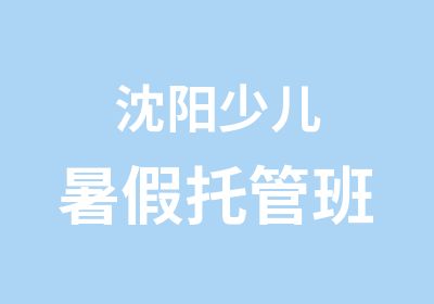 沈阳少儿暑假托管班